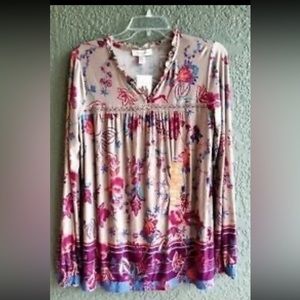 Vintage American Long Sleeve Boho Blouse NWT Medium